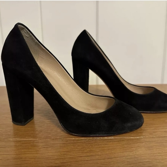 J Crew Etta Black Suede Pumps Heels Womens Size 6.5 - Picture 4 of 9